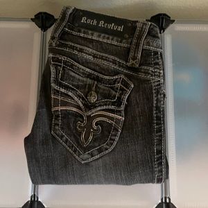 Rock revival black skinny jeans